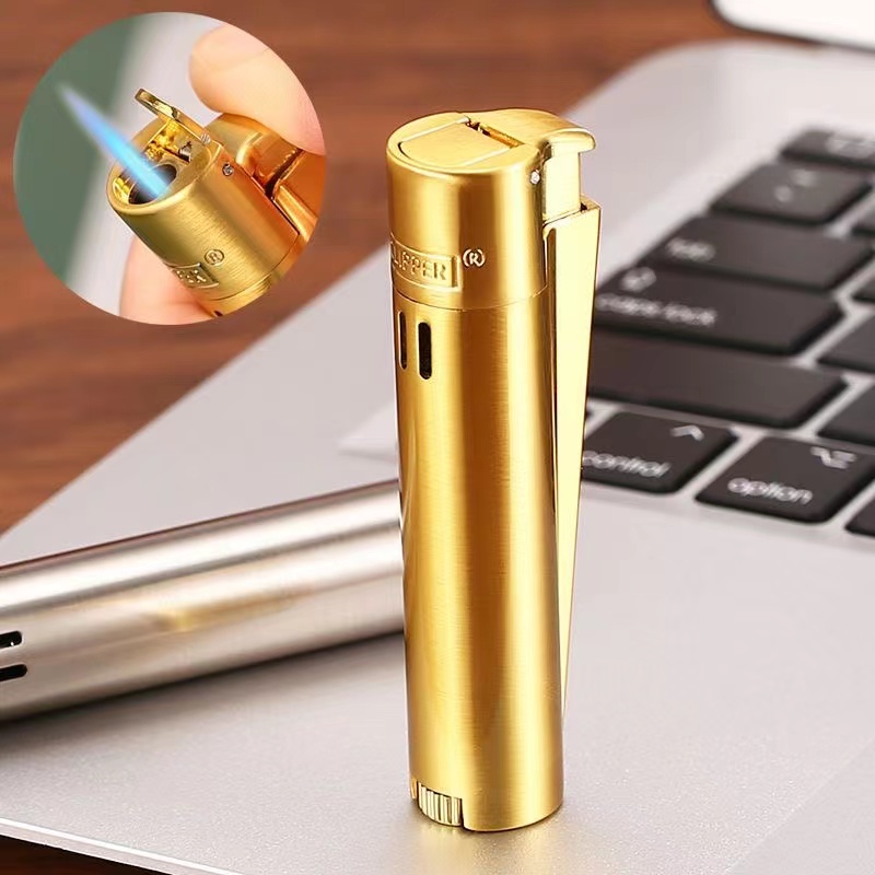 Men Accessories Gadgets - Clipper Metall Butan Gas Feuerzeug Winddicht
