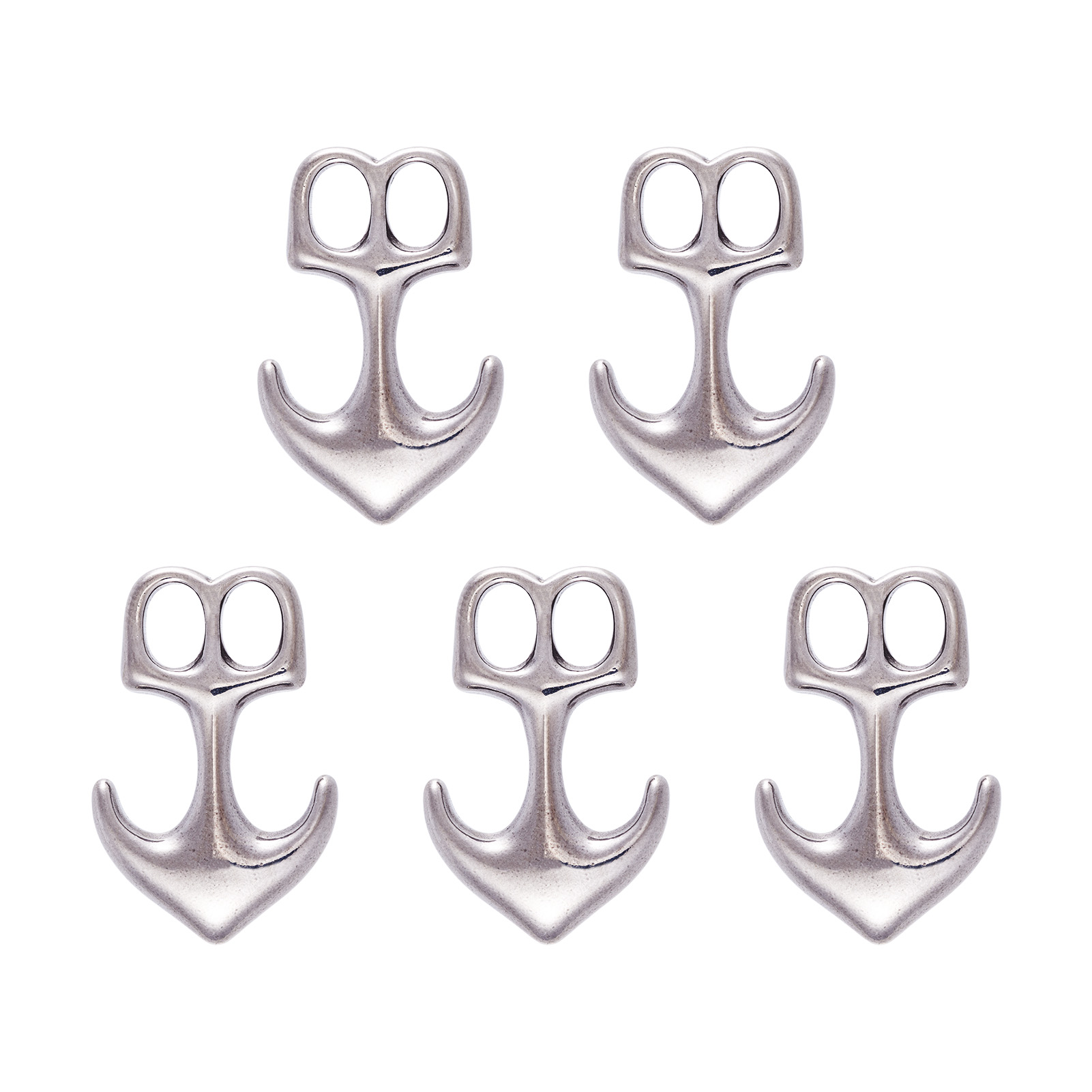 Men Accessories Jewellery - 5 Stück Ankerhaken-Verschlüsse aus 304 Edelstahl,