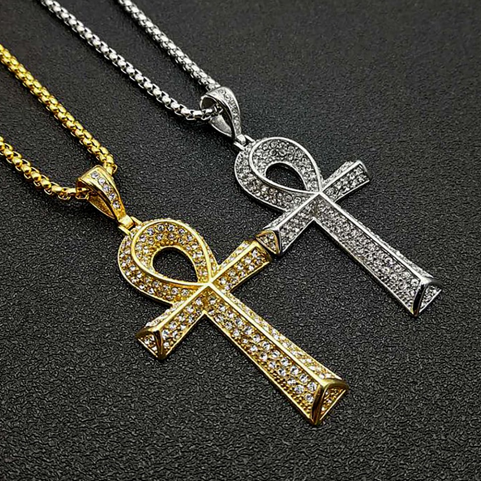 Men'S Accessories Jewelry Egypt - Gothic Vintage Edelstahl Ankh Kreuz Anhänger