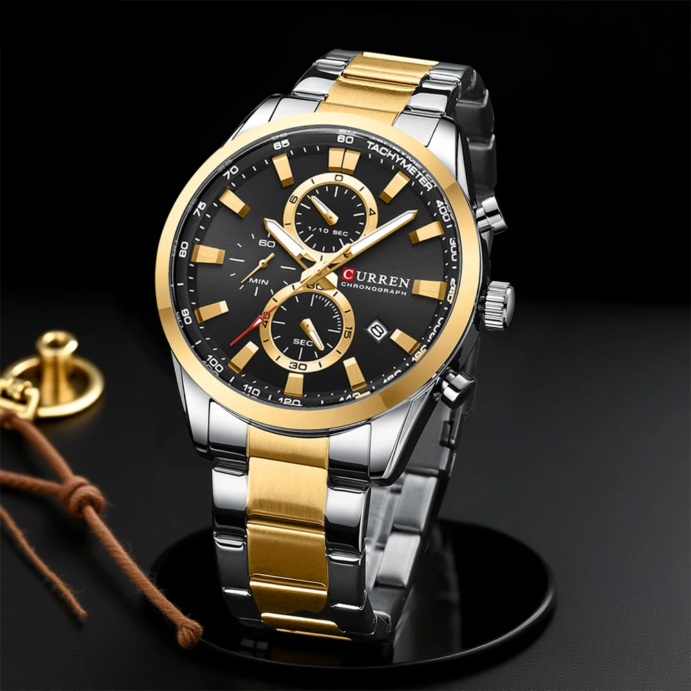 Men Accessories Jewellery - CURREN Casual Quarz Chrono Sportuhren Marken