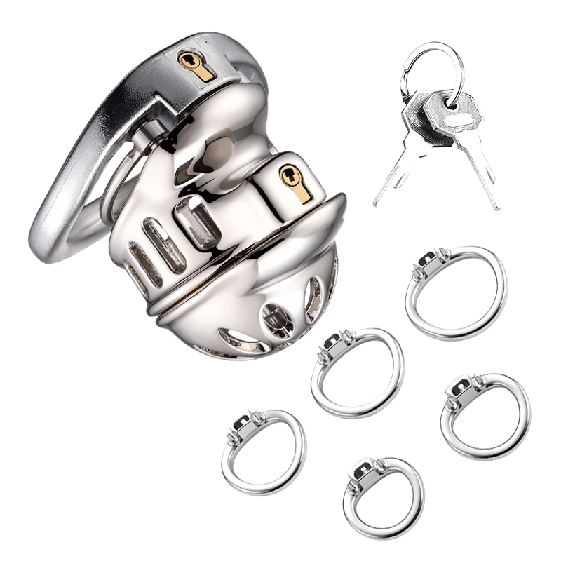 Men Accessories Jewellery - Männlicher Keuschheitskäfig mit Schloss und verstellbaren