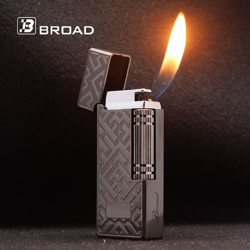 Men Accessories Gadgets - BROAD Flint Gas Feuerzeug Butan Side