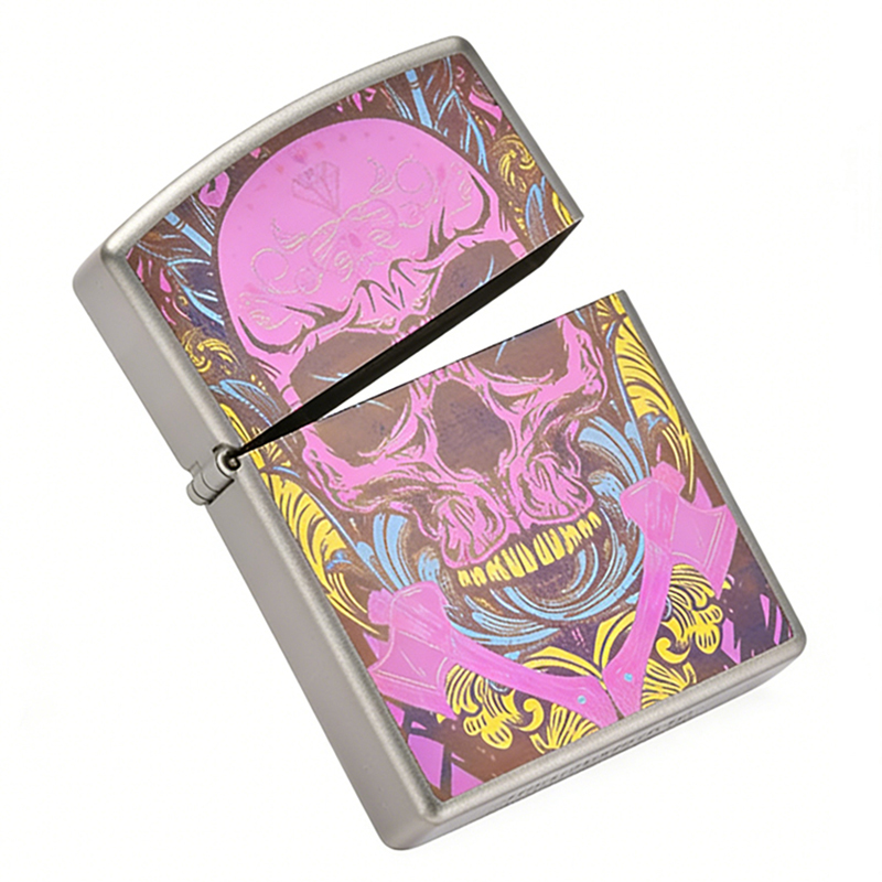 Rosa Totenkopf-Feuerzeughülle  – Lighter Windproof Bewertung und Preis