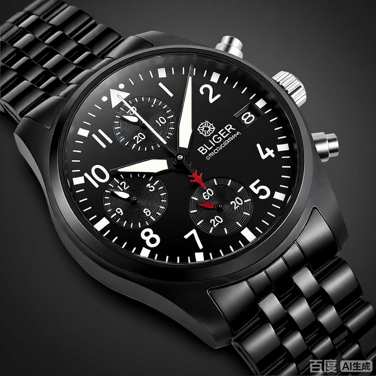 BLIGER Vollschwarze, gebürstet – Men Accessories Jewellery Bewertung und Preis