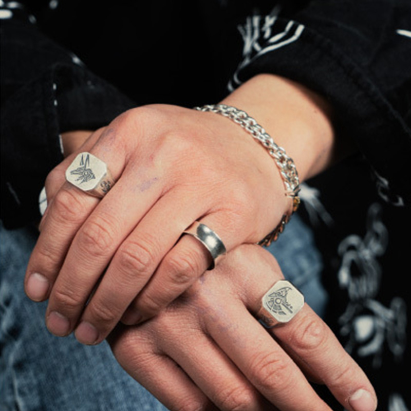 Retro Ägypten Anubis Horus Rin – Men'S Accessories Jewelry Egypt Bewertung und Preis
