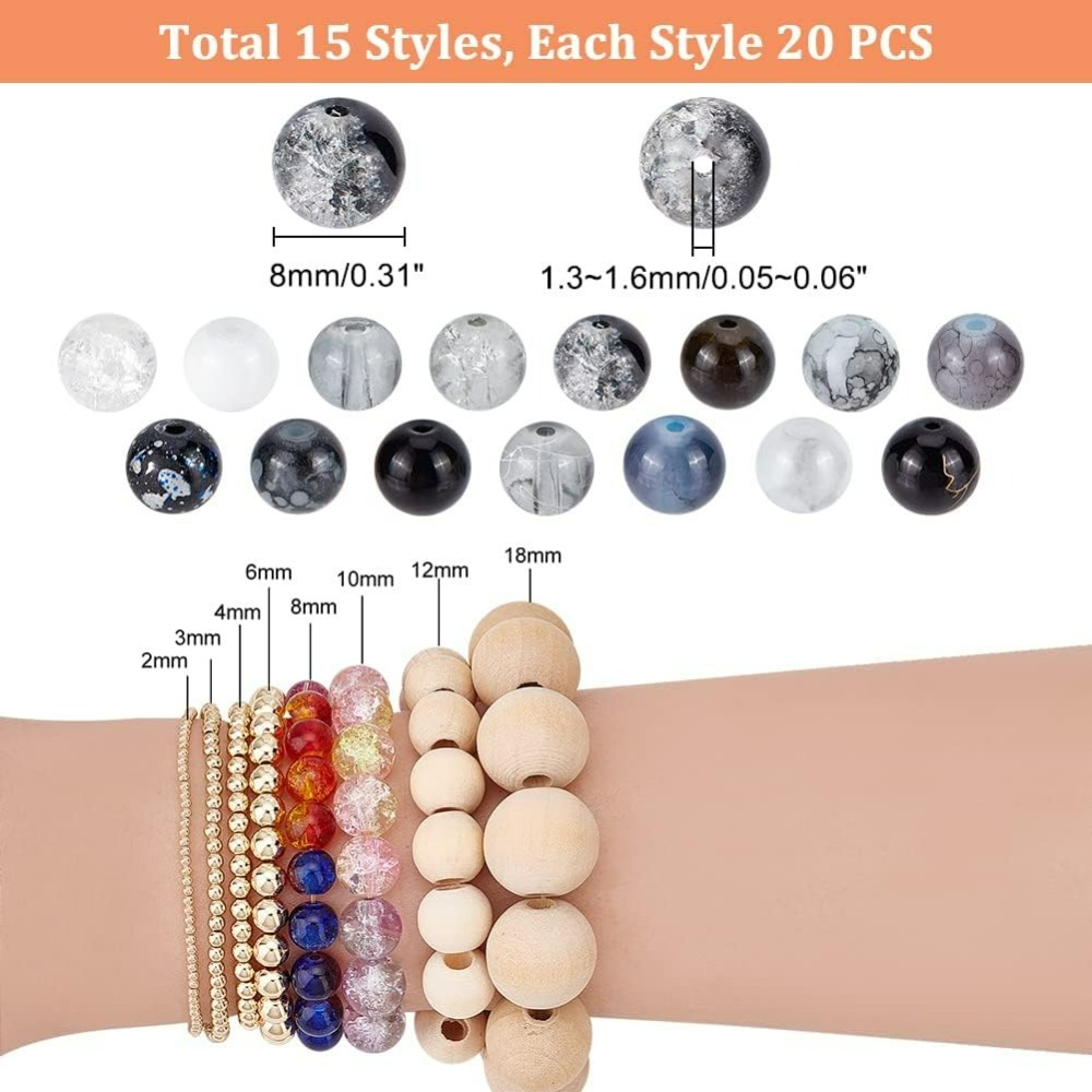 300 Stück 8 mm schwarze Glaspe – Men Accessories Jewellery Bewertung und Preis